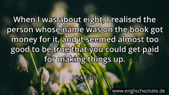Englisches Zitat von Nick Earls als Bild