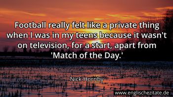 Englisches Zitat von Nick Hornby als Bild