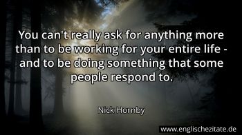 Englisches Zitat von Nick Hornby als Bild