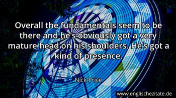 Englisches Zitat von Nick Price als Bild