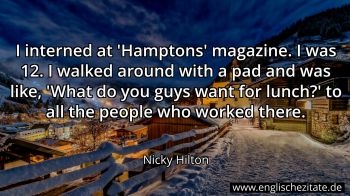 Englisches Zitat von Nicky Hilton als Bild
