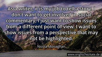 Englisches Zitat von Nicola Monaghan als Bild