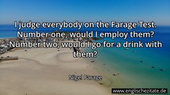Englisches Zitat von Nigel Farage als Bild
