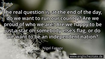 Englisches Zitat von Nigel Farage als Bild