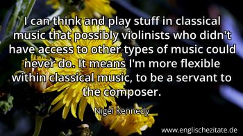 Englisches Zitat von Nigel Kennedy als Bild