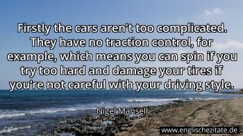 Englisches Zitat von Nigel Mansell als Bild