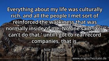 Englisches Zitat von Nile Rodgers als Bild
