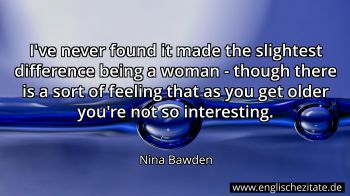 Englisches Zitat von Nina Bawden als Bild