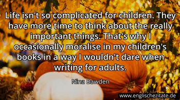 Englisches Zitat von Nina Bawden als Bild