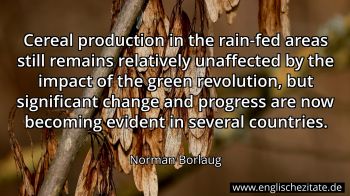 Englisches Zitat von Norman Borlaug als Bild