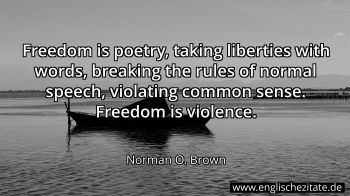 Englisches Zitat von Norman O. Brown als Bild