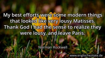 Englisches Zitat von Norman Rockwell als Bild