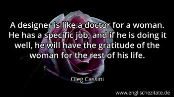 Englisches Zitat von Oleg Cassini als Bild