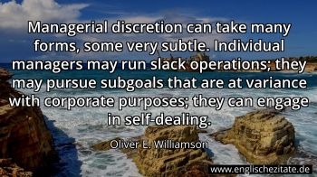Englisches Zitat von Oliver E. Williamson als Bild