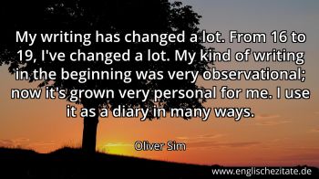 Englisches Zitat von Oliver Sim als Bild