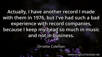 Englisches Zitat von Ornette Coleman als Bild