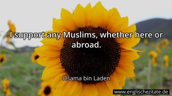Englisches Zitat von Osama bin Laden als Bild