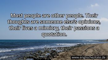 Englisches Zitat von Oscar Wilde als Bild