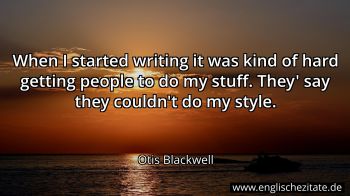 Englisches Zitat von Otis Blackwell als Bild
