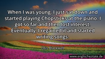 Englisches Zitat von Otis Blackwell als Bild