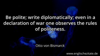 Englisches Zitat von Otto von Bismarck als Bild