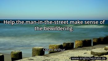 Englisches Zitat von Owen Arthur als Bild