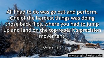 Englisches Zitat von Owen Hart als Bild