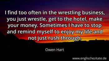 Englisches Zitat von Owen Hart als Bild