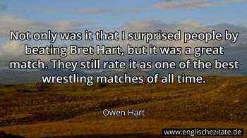 Englisches Zitat von Owen Hart als Bild