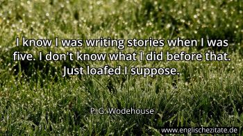 Englisches Zitat von P. G. Wodehouse als Bild