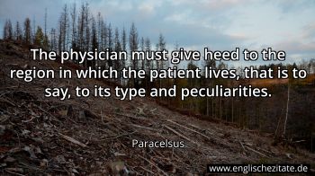 Englisches Zitat von Paracelsus als Bild