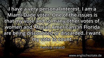 Englisches Zitat von Patricia Ireland als Bild
