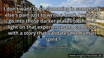 Englisches Zitat von Patricia McCormick als Bild