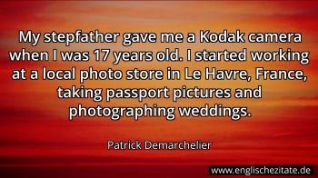 Englisches Zitat von Patrick Demarchelier als Bild