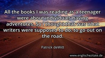 Englisches Zitat von Patrick deWitt als Bild