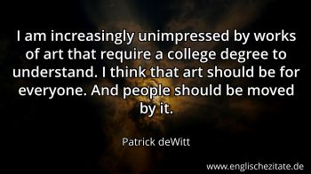 Englisches Zitat von Patrick deWitt als Bild