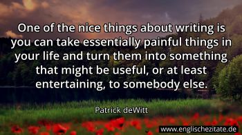 Englisches Zitat von Patrick deWitt als Bild