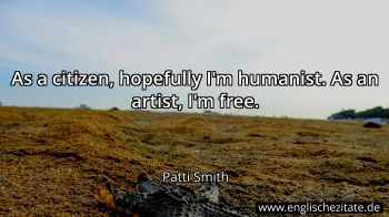 Englisches Zitat von Patti Smith als Bild