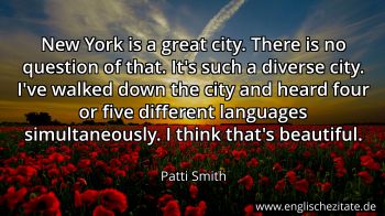 Englisches Zitat von Patti Smith als Bild