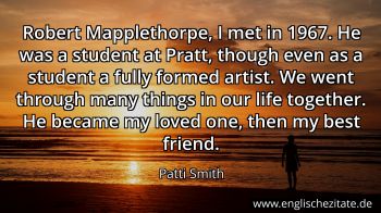 Englisches Zitat von Patti Smith als Bild