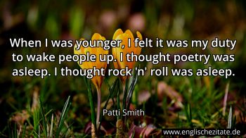 Englisches Zitat von Patti Smith als Bild