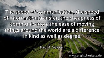 Englisches Zitat von Paul A. Volcker als Bild