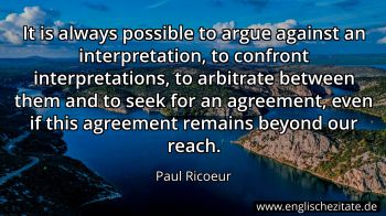 Englisches Zitat von Paul Ricoeur als Bild