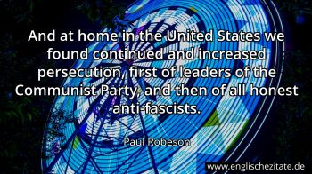 Englisches Zitat von Paul Robeson als Bild