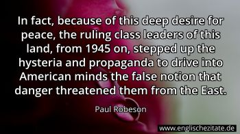 Englisches Zitat von Paul Robeson als Bild