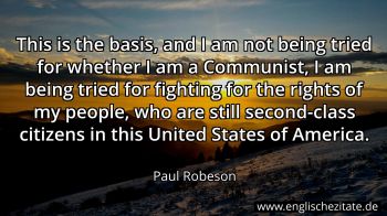 Englisches Zitat von Paul Robeson als Bild