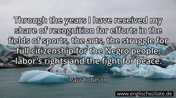 Englisches Zitat von Paul Robeson als Bild
