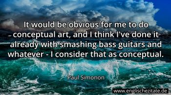Englisches Zitat von Paul Simonon als Bild