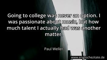 Englisches Zitat von Paul Weller als Bild