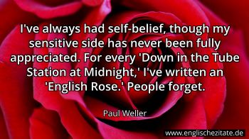 Englisches Zitat von Paul Weller als Bild